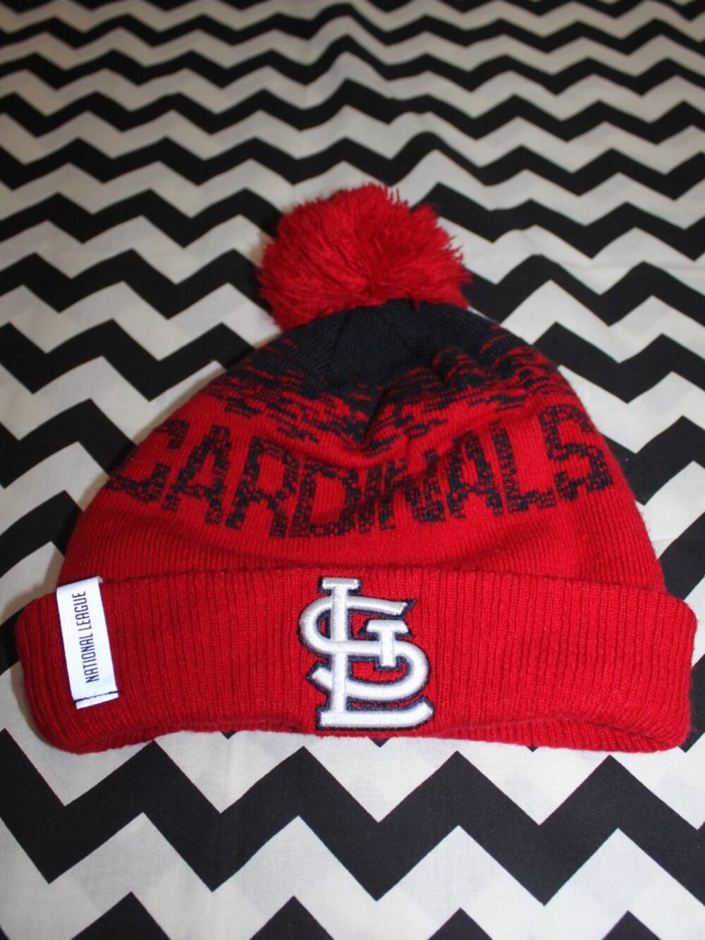 MLB Authentic Collection Official On-Field Cap St. Louis Cardinals Hat With Pom